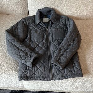 Tommy Bahama Charcoal Puffer Jacket with Diamond Quilting